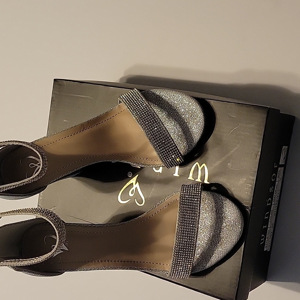 Silver Rinestone Heels - Picture 3 of 6
